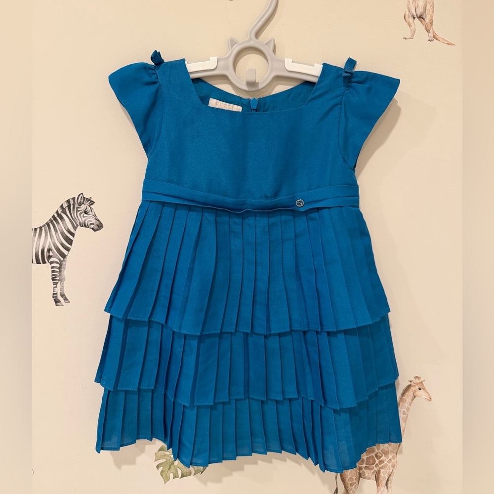 Gucci Kids Blue Layered Dress